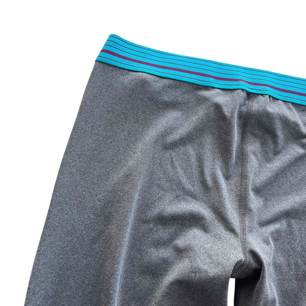 Under Armour Girl’s L Gray Teal Mesh Elastic Waistband Athletic Leggings 1263871 - Picture 13 of 16